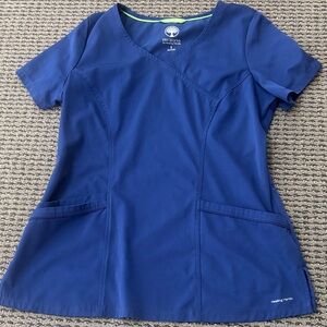 Healing Hands Women's Navy Blue Scrub Set Like New Smoke Free Home